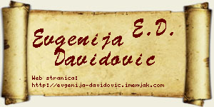 Evgenija Davidović vizit kartica